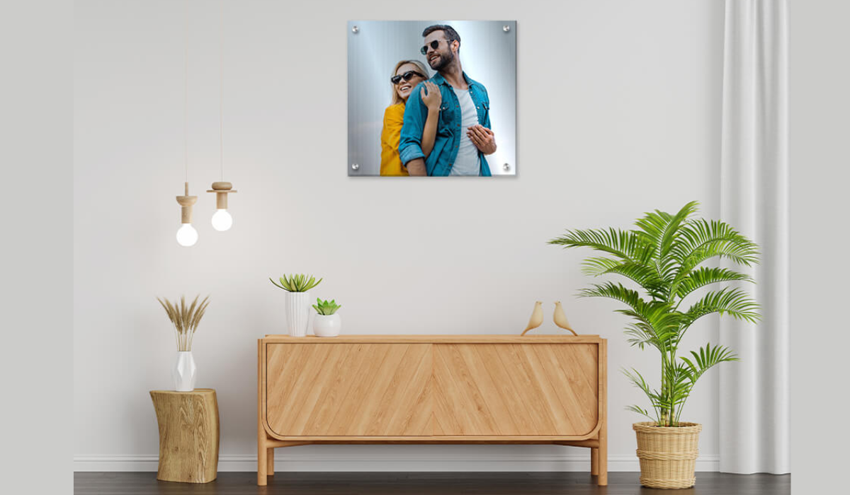 Personalized metal print featuring a vibrant, high-definition photo mounted on a sleek, durable metal panel, adding a modern touch to any space.